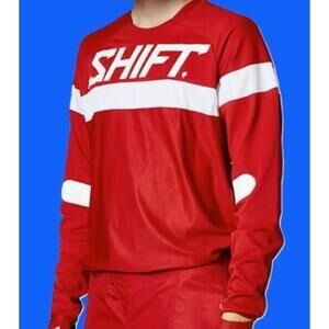 Shift White Label Red Haut Jersey Dirt Bike Racing Motocross Youth L NEW!